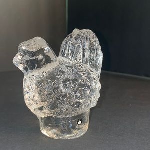 Pukeberg Crystal Chicken paperweight